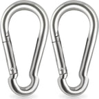 Locking Carabiner Clips, Stainless Steel Spring Snap Hook Locking Carabiner by Acquwistach