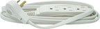 Woods Slimline Indoor Flat Extension Cord, 8 Ft, 16 Gauge Right Angle Plug by Woods