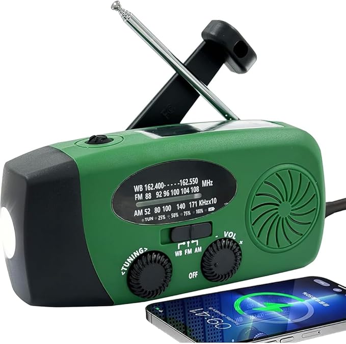 2000mAh/7400mWh Emergency Weather Radio by NOCTINGALE