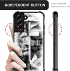 for Samsung Galaxy S21 Case, Lion Cross Jesus Christ Dove Pattern Graphic - Image 6