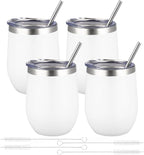12oz/4 Pack Wine Tumbler Glasses by YEBTSLife