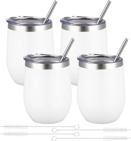 12oz/4 Pack Wine Tumbler Glasses by YEBTSLife