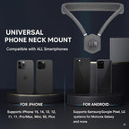 Neck Mount for Phones, Hands Free POV/Vlog Filming, Neck Cell Phone Holder for - Image 6