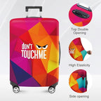 Don't Touch Me Funny Travel Luggage Cover-Neon Geometric Stretchable Airplane - Image 2