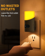 Lyridz Amber Night Light with Motion Sensor, 1-150LM Dimmable Plug-in - Image 7