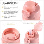 TakeToday Collapsible Water Bottles 21oz, Foldable Platinum Silicone Travel - Image 7