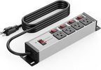 CCCEI Heavy Duty Surge Protector Power Strip 20 Amp Individual Switches. 20FT by CCCEI