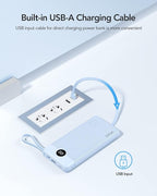 VRURC 10000mAh Power Bank Built-in Cables, Portable Charger - Image 3