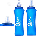 2PCS Soft Water Bottle, 17oz/500ml TPU Collapsible Flask Foldable Bottles by Qidoe