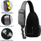 WATERFLY Crossbody Sling Backpack Sling Bag Travel Hiking Chest Bags Daypack - Image 5