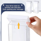 Remerry 4 Pieces Acrylic Outdoor Brochure Holder 4 x 9 Inch Waterproof Wall - Image 4