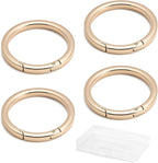 DEVPSISR 4pcs Flat Trigger Spring O Rings, Metal Keychain Ring Round Carabiner - Image 3