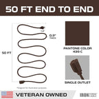 Iron Forge Cable Outdoor Brown Extension Cord 50 ft - Image 8