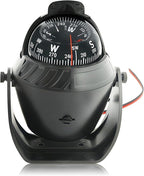 Boat Compass with Magnetic Declination Adjustment, Pivoting Marine Compass by WOKYO