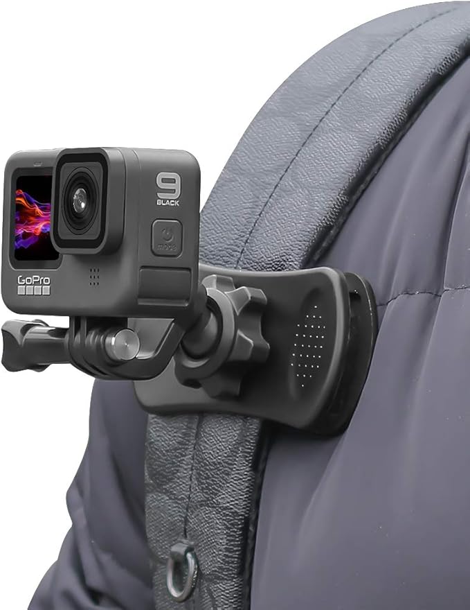 Backpack Strap Clip Mount, 360° Rotation Backpack Clamp Mount Compatible by SKEZN