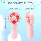 Rossesay 6 Pcs Mini Portable Fan Bulk Cute Handheld Lightweight Small Little - Image 2