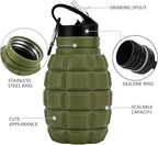 Collapsible Travel Water Bottle 19.6 oz, Reuseable Silicone Foldable Water - Image 3