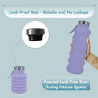 Collapsible Water Bottles 17oz, Odorless BPA-Free Silicone, Leak-Proof Foldable - Image 5