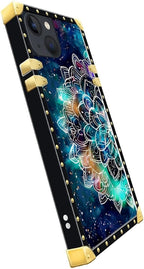 Compatible with iPhone 13 Case, Starry Sky Colourful Mandala Luxury Golden - Image 4