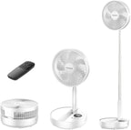 TriPole Portable Standing Fan, 8000mAh Rechargeable Oscillating Fan by TriPole