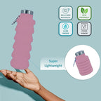 Collapsible Water Bottles 17oz, Odorless BPA-Free Silicone, Leak-Proof Foldable - Image 4