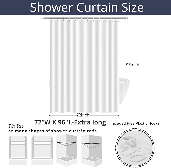 Rainbow Shower Curtain, Children Colorful Rainbow Kid Girls Cute Bathroom - Image 7