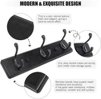 Badiano Wooden Coat Rack, Wall-Mounted Organizer - Image 4