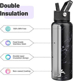 Konokyo 40oz Insulated Water Bottle Stainless Steel Sport Bottles - Image 4