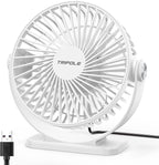 TriPole Small Desk Fan USB Powered Personal Fan 3 Speeds Strong Airflow Mini by TriPole