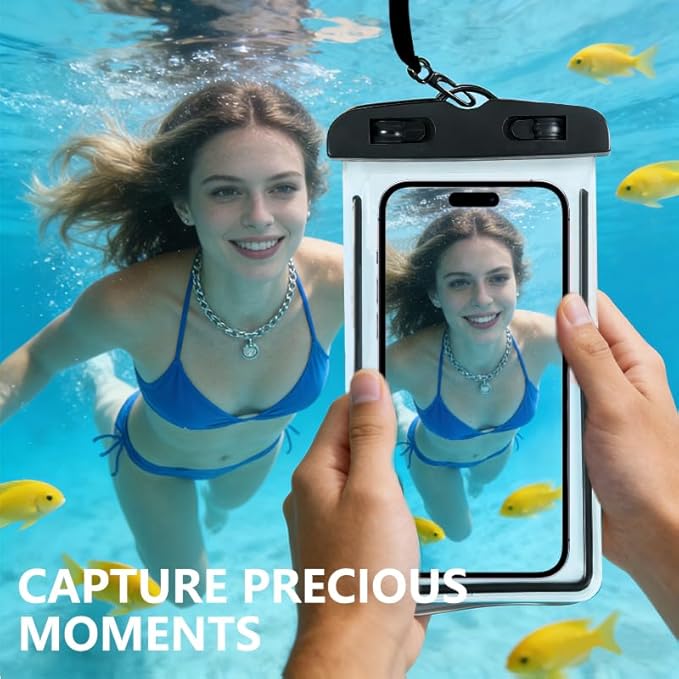 Waterproof Phone Pouch 2 Pack, IPX8 Universal Phone Dry Bag Case Floating - Image 2