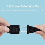 Short Extension Cord 1 FT, US Male/Female Power Cable - Image 4
