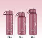 KXIAOCHEN Insulated Water Bottle, Stainless Steel Water Bottle, 2 Lids - Image 4