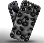 for iPhone 16 Pro Case, HL2 Cute Cool Cherry Black Hybrid 2 Layer Hard Shell - Image 2