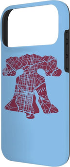 Philadelphia Street Map Liberty Bell Vintage Maroon Philly Case - Image 2