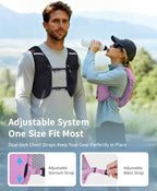 ECOHUB Running Hydration Vest Backpack, Lightweight Hydration Pack Bag Daypack - Image 5