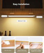 Rechargeable Under Cabinet Lighting 12 Inch 6-Pack, Motion Sensor Light Indoor - Image 7