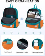 VASCHY Lightweight Backpack for School, Water Resistant Classic Bookbag - Image 3