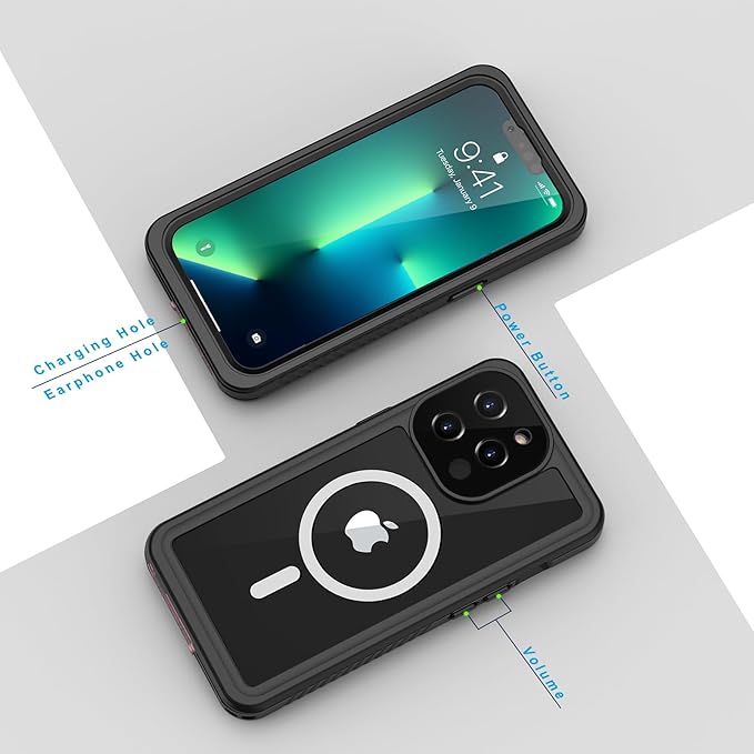 Lanhiem Magnetic for iPhone 13 Pro Case, Waterproof Dustproof Cover, Full Body - Image 6