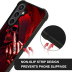 for Samsung Galaxy S23 FE Case, Gestures Funny Skull Pattern Graphic Design - Image 5