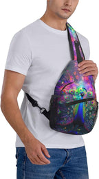 Beautiful Peacock Sling Bag For Women Men Fashion Backpack Crossbody Peacock - Image 8