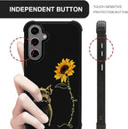 for Samsung Galaxy S24 S25 Plus Case, Pig Sunflower Yellow Sunshine Pattern - Image 5