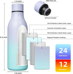 BJPKPK Insulated Water Bottles, 18 oz Stainless Steel Metal Water Bottle - Image 3