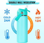 Fijinhom 18oz Insulated Stainless Steel Water Bottle, Wide Mouth Double Wall - Image 4