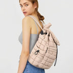 CLUCI Puffy Quilted Backpack Purse - Image 7