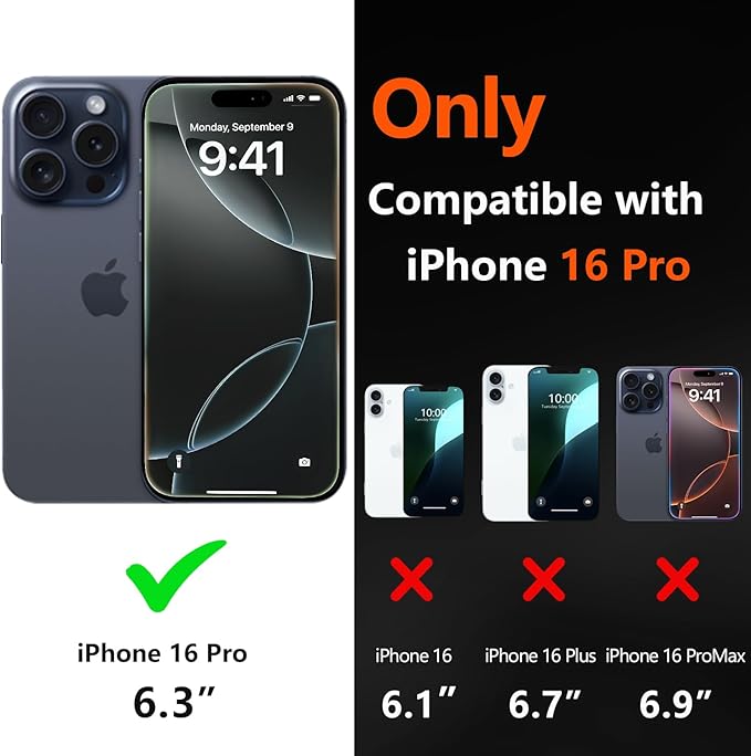 for iPhone 16 Pro Case Heavy Duty Protection Phone Case Cover - Image 2