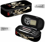 Skull Pirate Pencil Case Crossbones Eye Halloween Day Of The Dead Black Pencil - Image 7
