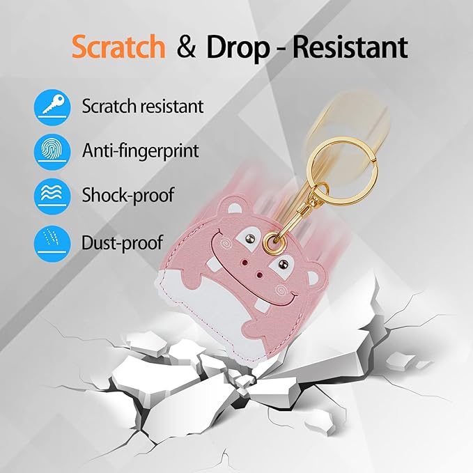 Leather Keychain Case Holder Compatible - Image 3