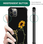 for iPhone 11 Pro Case, Pig Sunflower Yellow Sunshine Pattern Made of Soft - Image 3