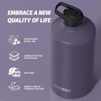 1 Gallon Water Bottle Insulated, BPA Free&Leak Proof, 128oz Stainless Steel - Image 8
