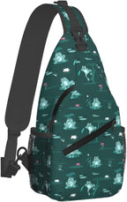 Funny Frogs In The Swamp Sling Bag - Image 2